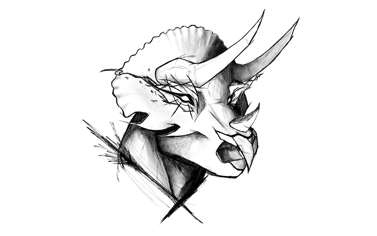 Triceratops Tattoo Commission by NoctemisLC on DeviantArt