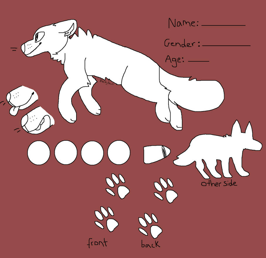 Free Canine Ref Sheet Base by DieselPaws on DeviantArt