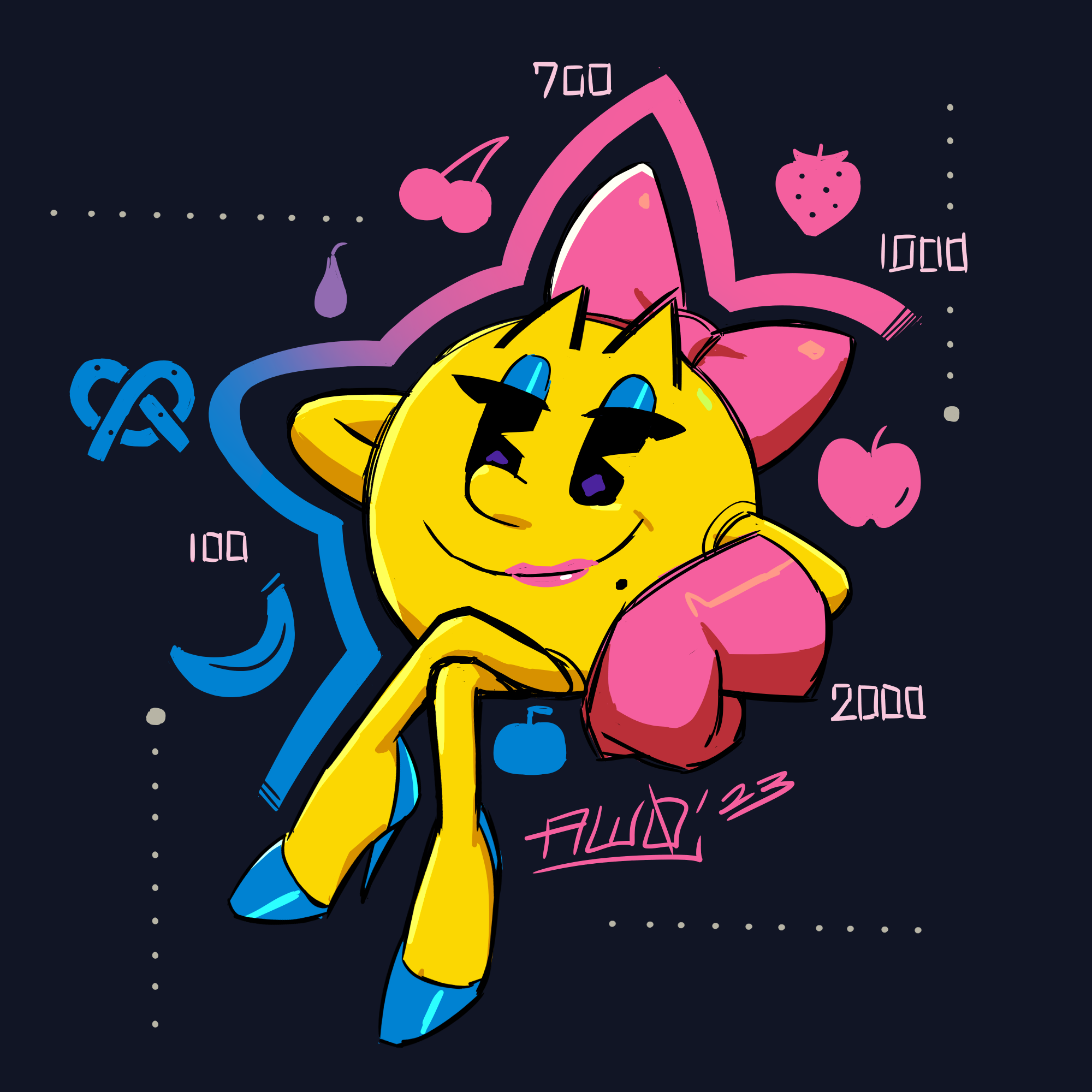 Ms. Pac by Aw0 on DeviantArt