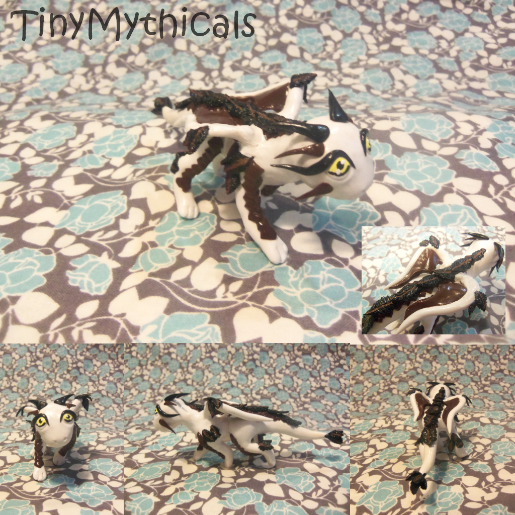 Hawk Inspired Polymer Clay Dragon (Contest Prize)