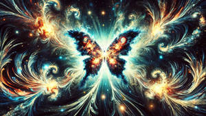Cosmic Butterfly Eruption in Starburst Space