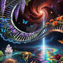 Cosmic Bloom Pathway Mystical Portal to the Stars