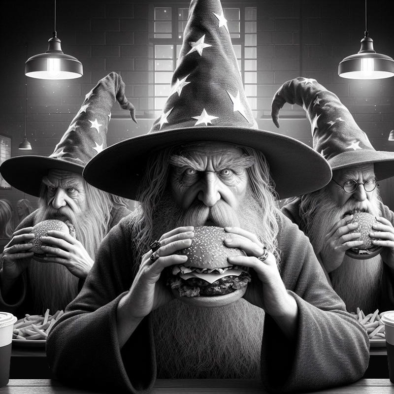 Wizards Eating Wizards eating Burger by RafAI33 on DeviantArt