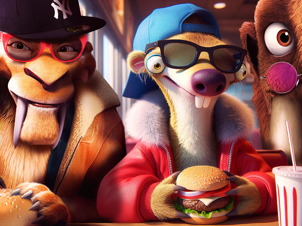 Diego Sid And Manny Eating Burgers By RafAI33 On DeviantArt diego-sid-and-manny-eating-burgers-by-rafai33-on-deviantart