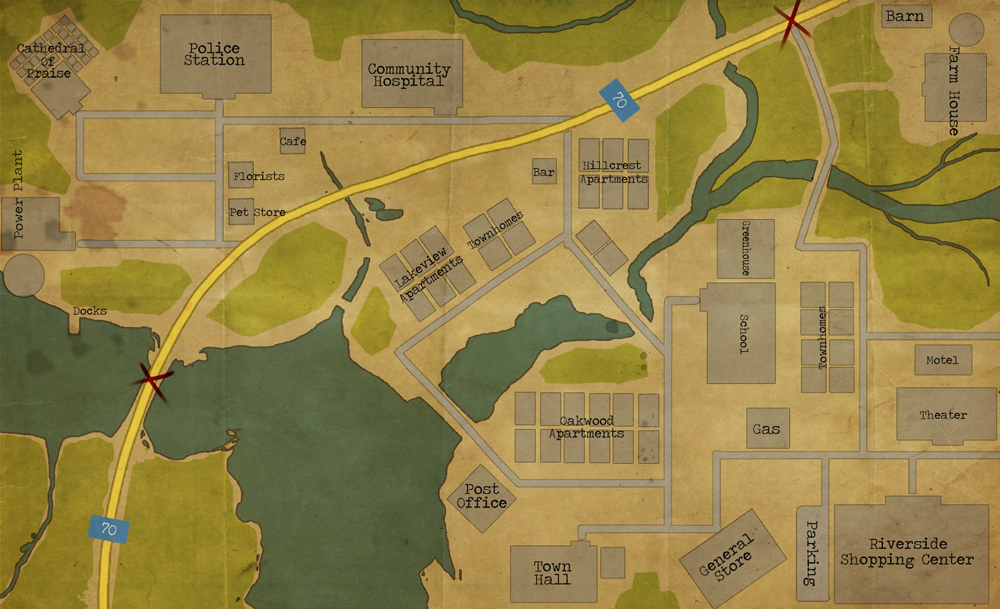 Riverside, Tennessee Town Map