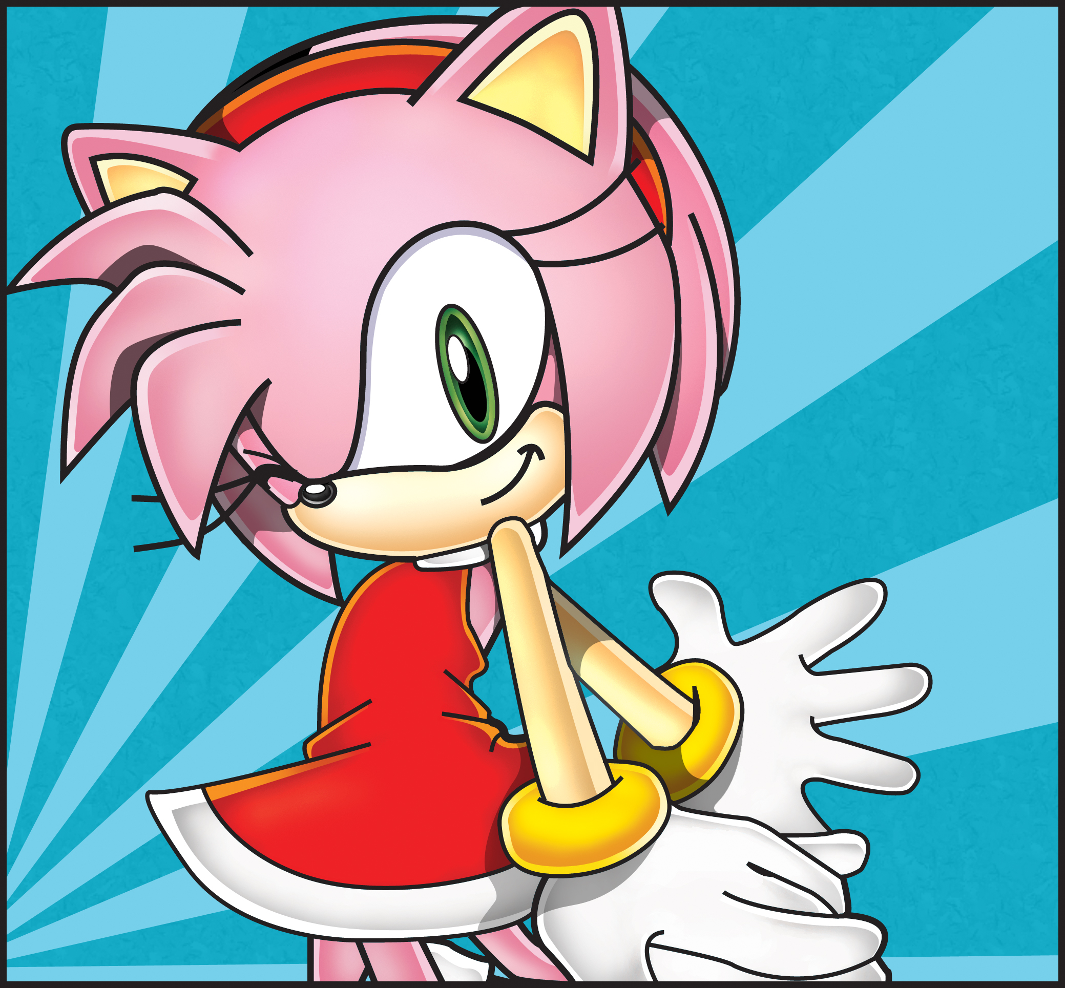 Amy rose: Illustration by Xfirus on DeviantArt