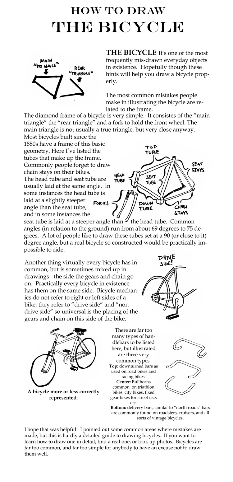 Hints for Drawing Bicycles