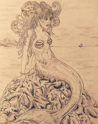 Mermaid on the rocks