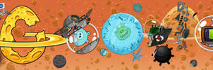 angry birds space google doodle