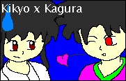 Kikyo x Kagura Button by chibichin