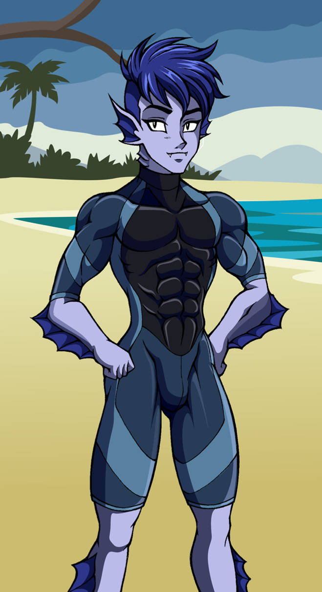 Blues fish boy by sparks220stars on DeviantArt