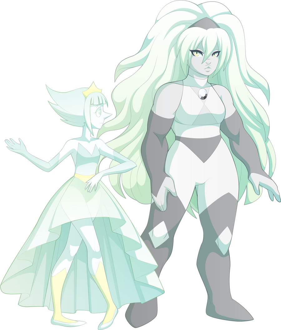 white pearl and clear quartz