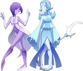 Lilac pearl and Light Blue Pearl