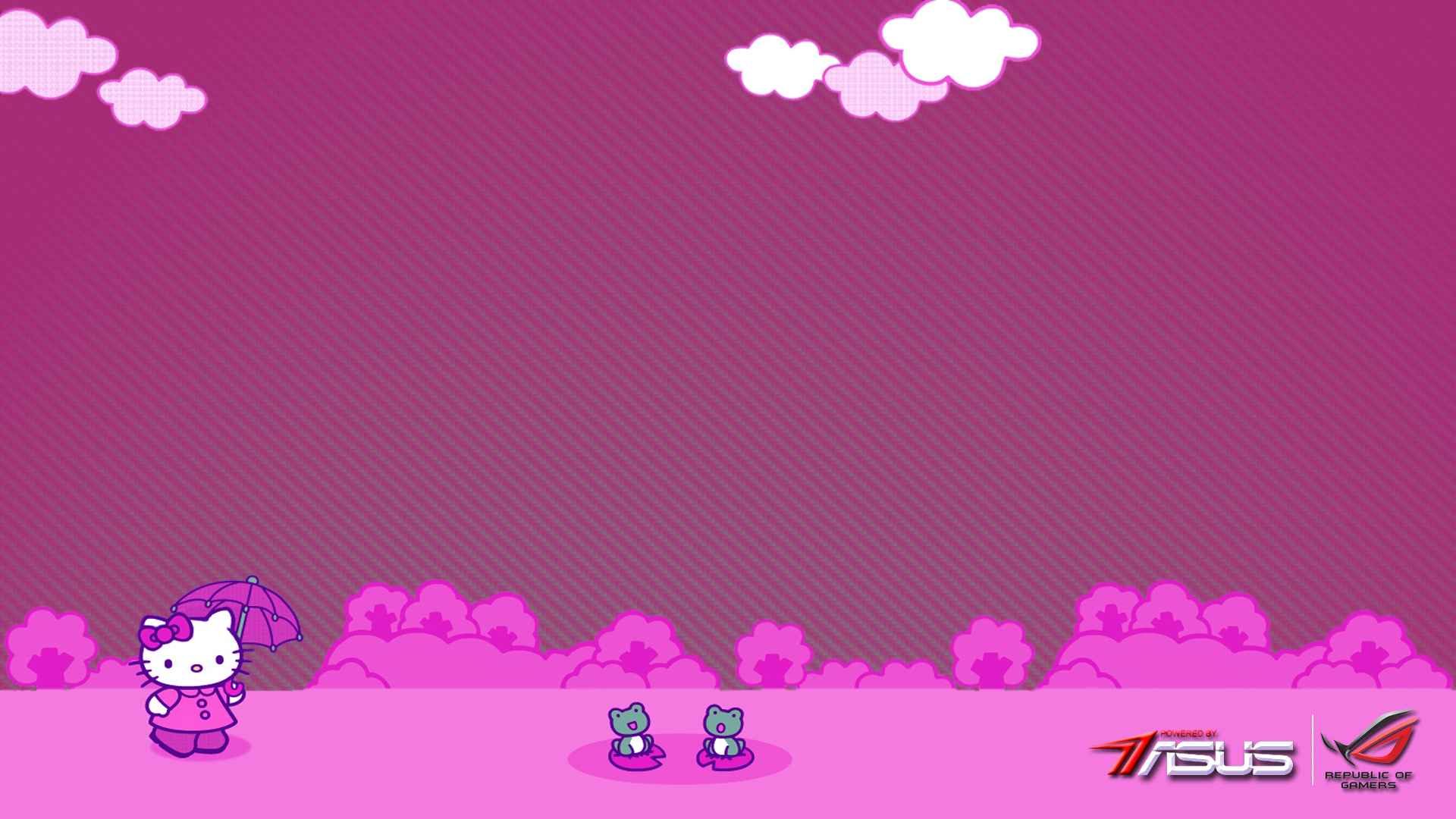 Hello Kitty vs Republic of Gamers (background) by FireflyPoi