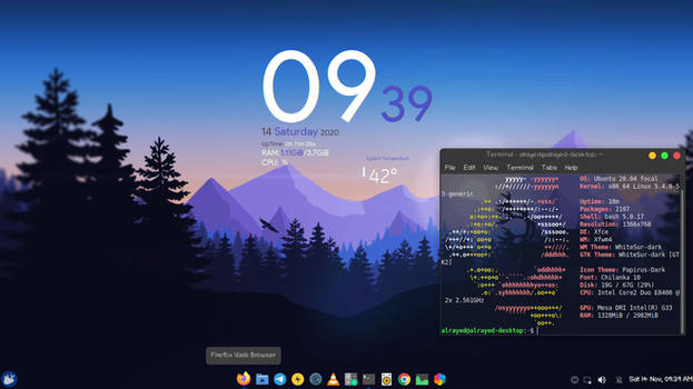 Minimalist linux-xfce with conky v1.0