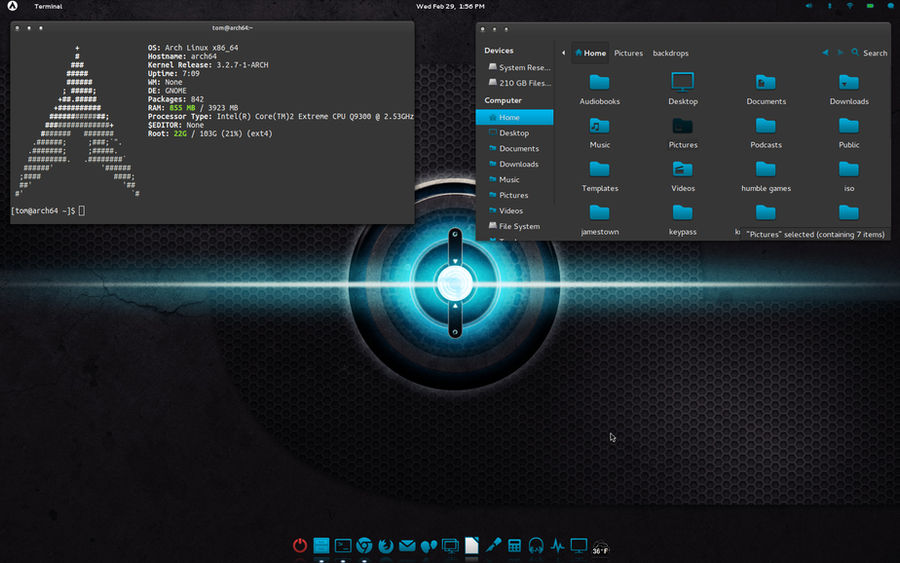 Beautiful Linux Shell Arch Linux Gnome Shell by CraazyT on DeviantArt
