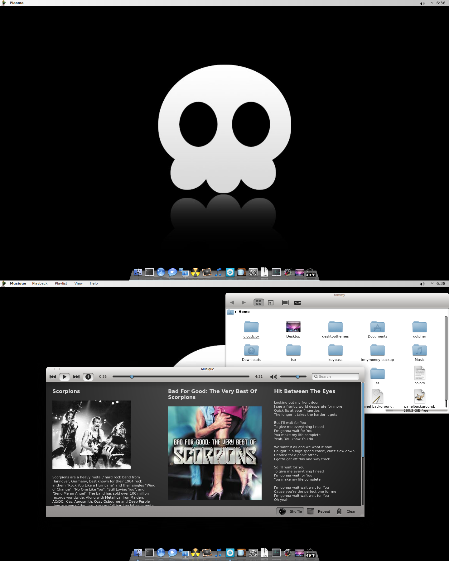 Chakra Linux KDE 4.8 Skull