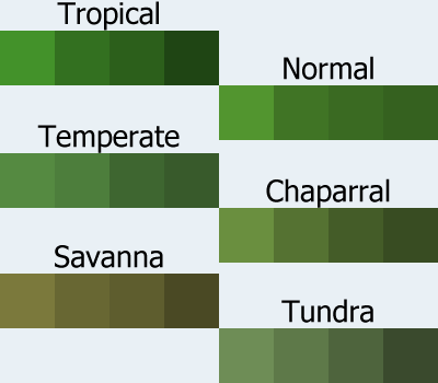 Minecraft Grass Color Code minecraft grass swatches by Quorong on DeviantArt