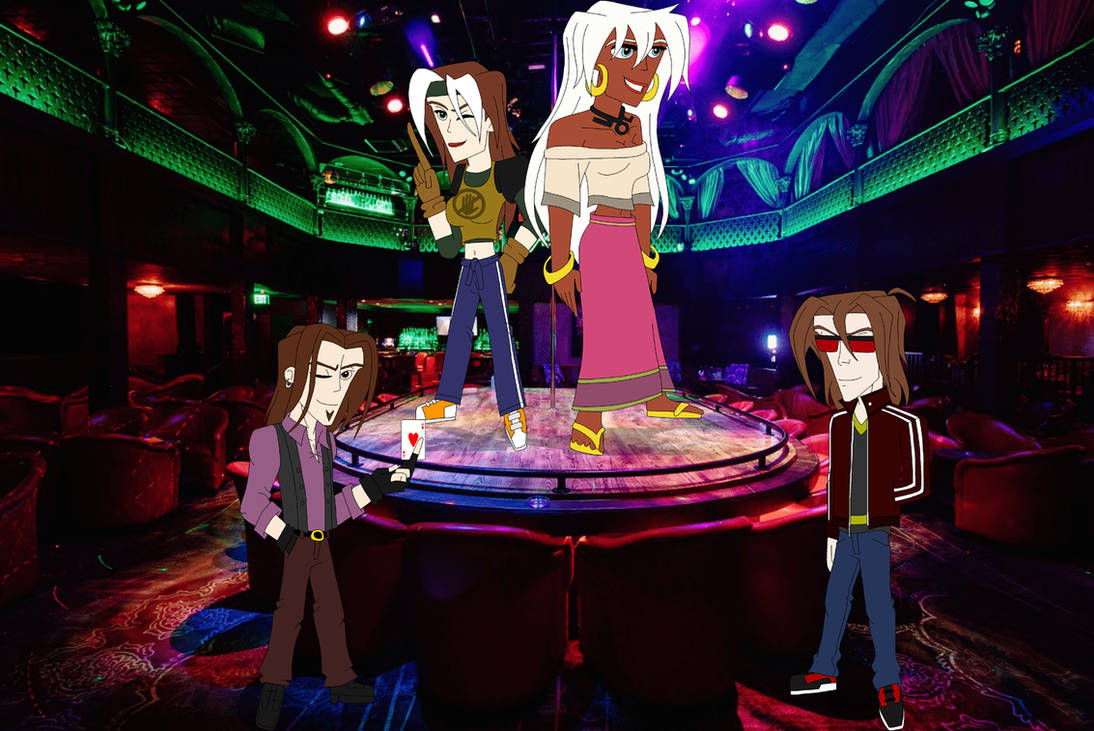 Karine and Ororo pole dances for Remy and Scott by SpiderBat007 on ...