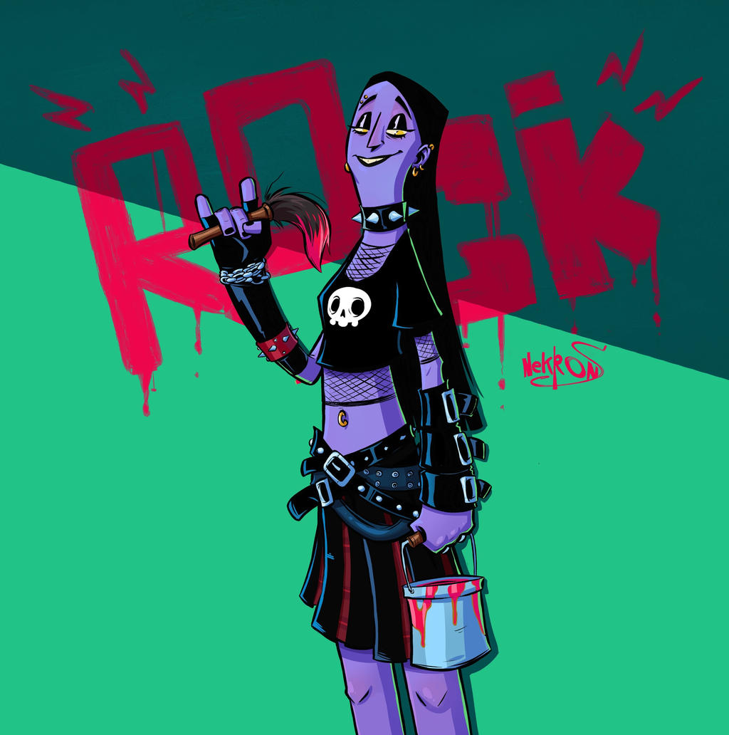 Deviantart Rocker Girl Rock Girl by Nekr0ns on DeviantArt