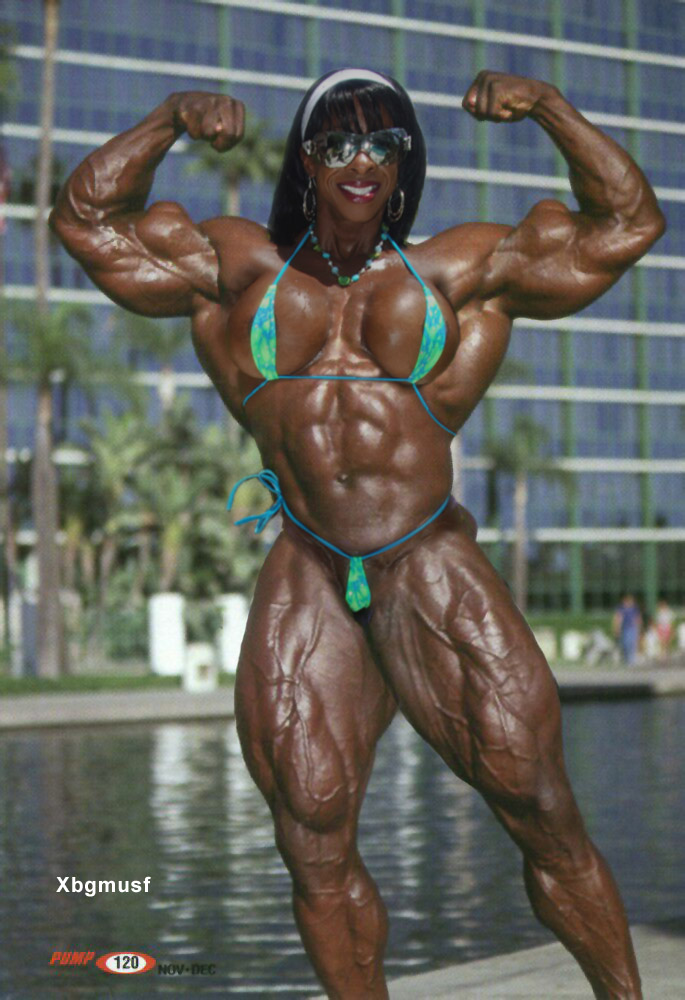 Extreme female bodybuilder