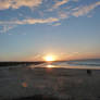 People, beach and sunset