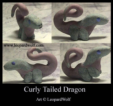 Curly tailed dragon sculpt