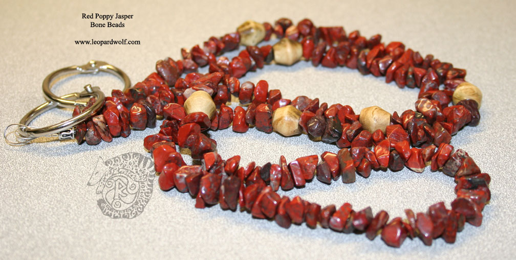 Red Poppy Jasper Lanyard 1