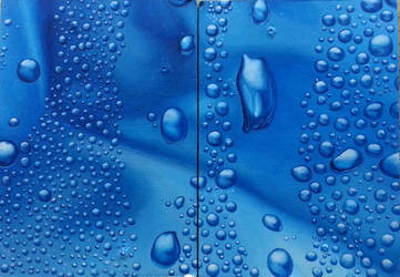 Acrylic water droplet painting#2