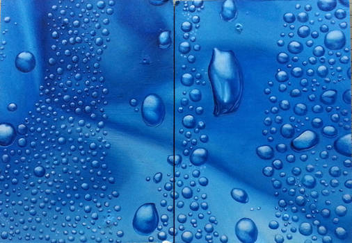 Acrylic water droplet painting#2