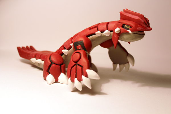 Handmade Groudon desk buddy