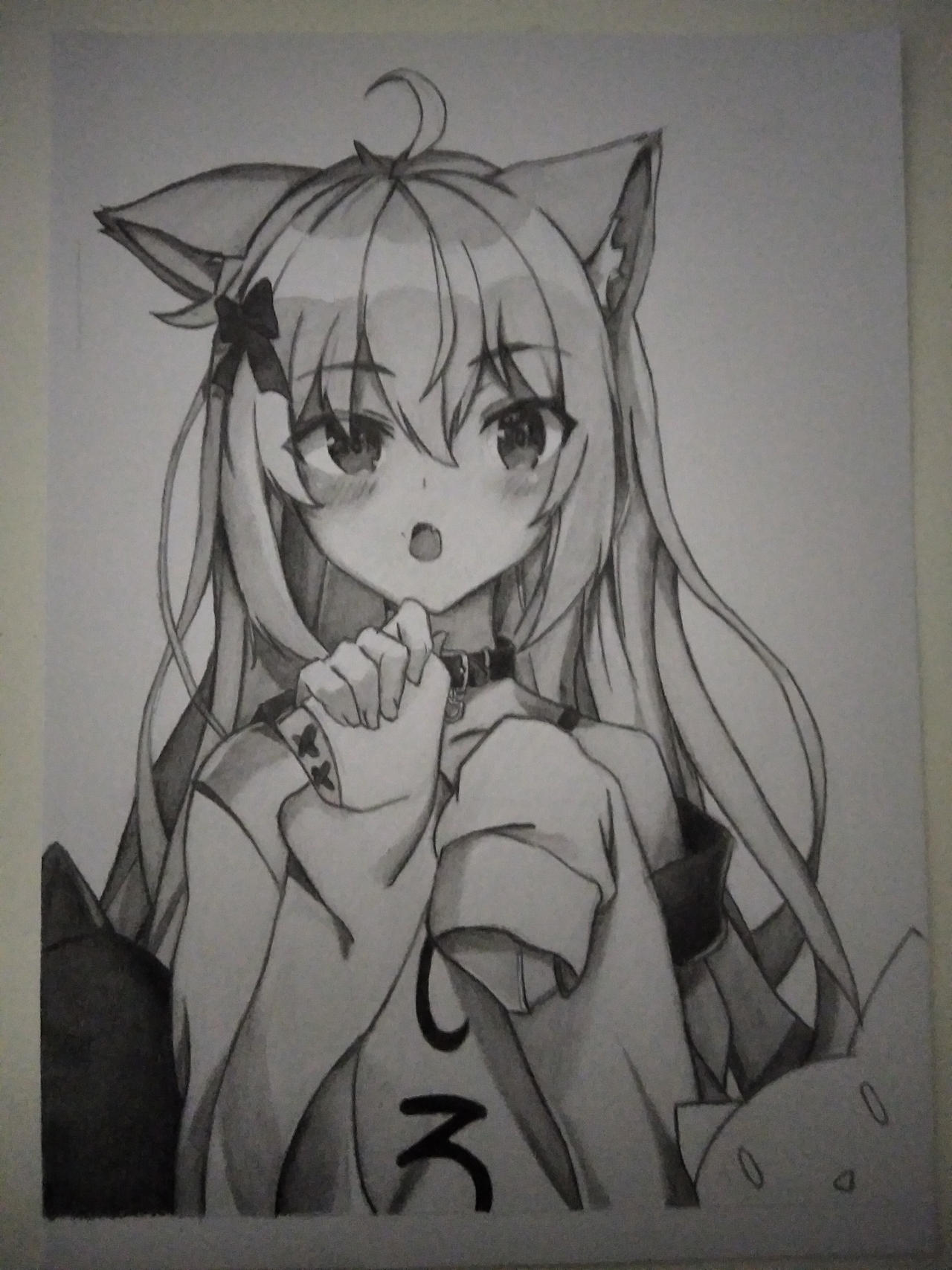 Anime Cat Girl Drawing WorkinProgress by KinaHiraeth on DeviantArt