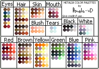 Blue Anime Hair Color Palette