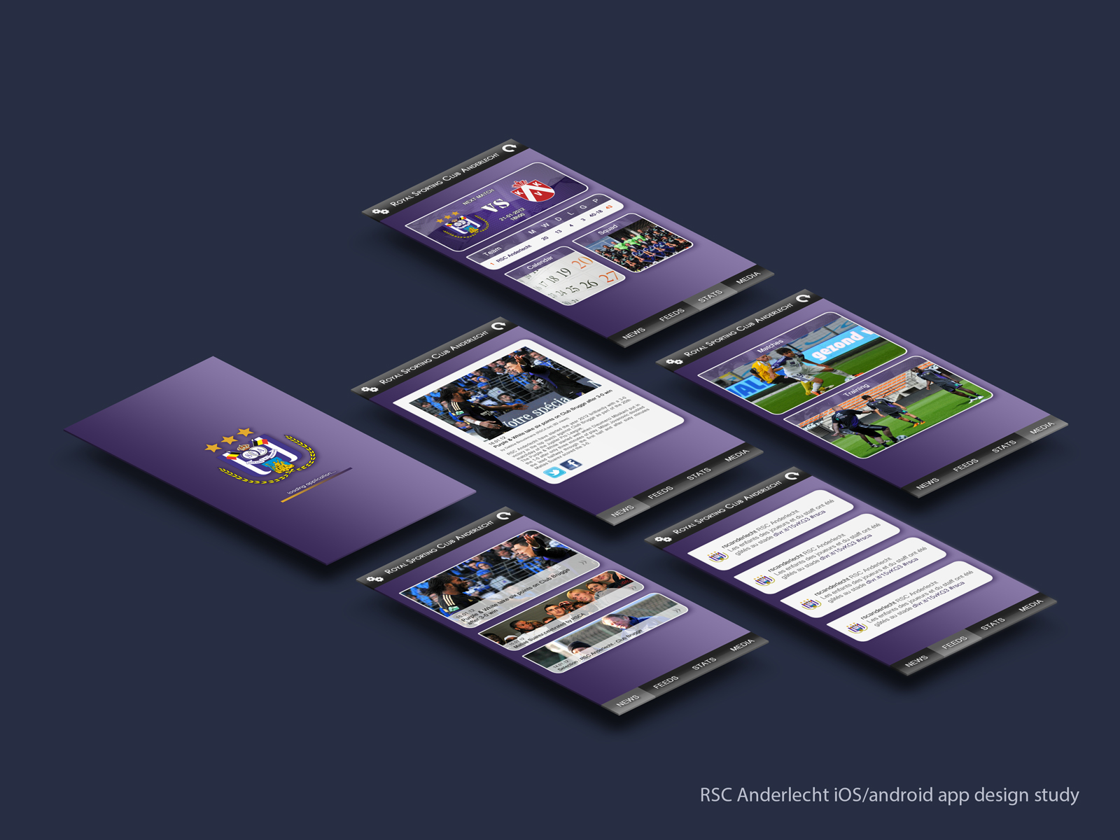 RSC Anderlecht iOS/android app design study