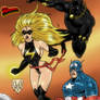 Miss Marvel, Captain America and Black Panther