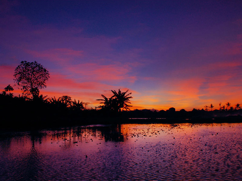 Sunset Over The Lake