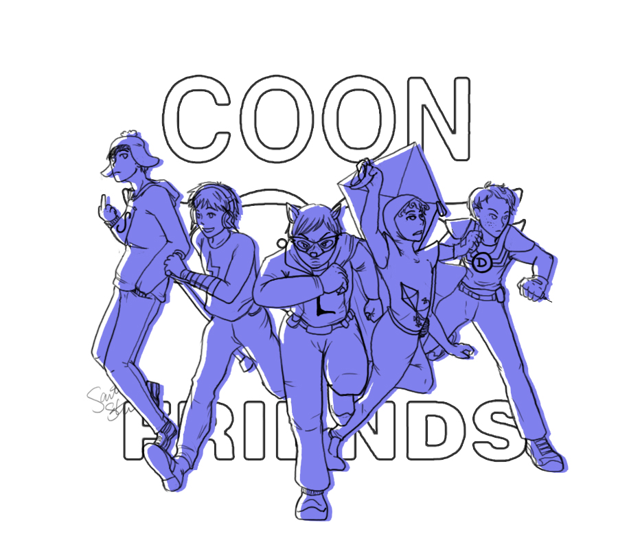 Inktober #20 - Coon and Friends