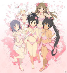 Cherry Blossom swimsuits by Fu-reiji