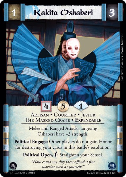 L5R card - Kakita Oshaberi