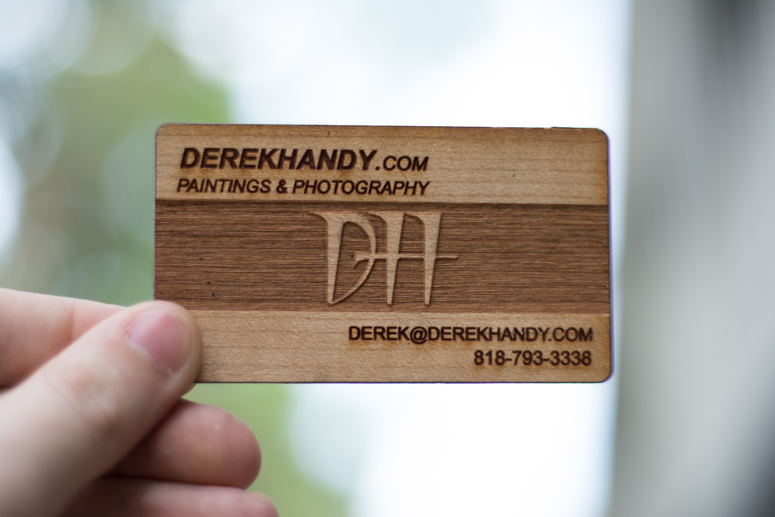 Multi-Tone Laser Engraved Wood Business Cards