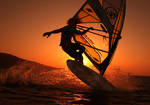 Sunrise windsurfing by blindrider