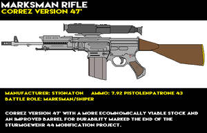 Correz version 47' Marksman rifle