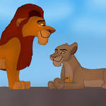 Mufasa and Sarabi and their son Simba