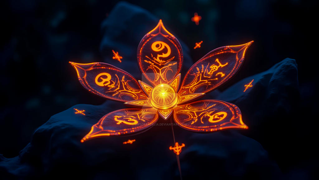 Arcane Rune Flower by ArtOfArtelia on DeviantArt