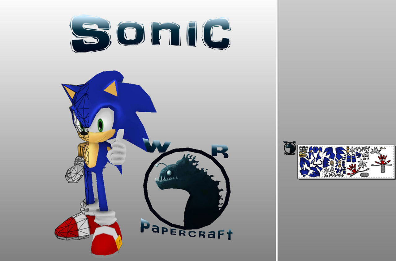 Sonic Papper Sonic Papercraft by WRPapercrafts on DeviantArt