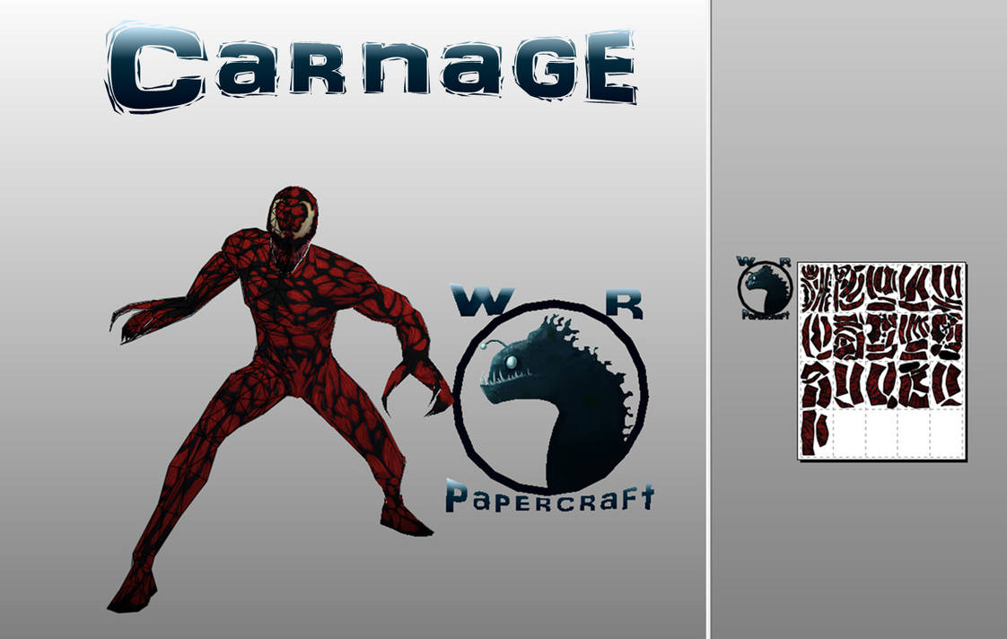 Minimum Rage Papercraft Carnage papercraft by WRPapercrafts on DeviantArt
