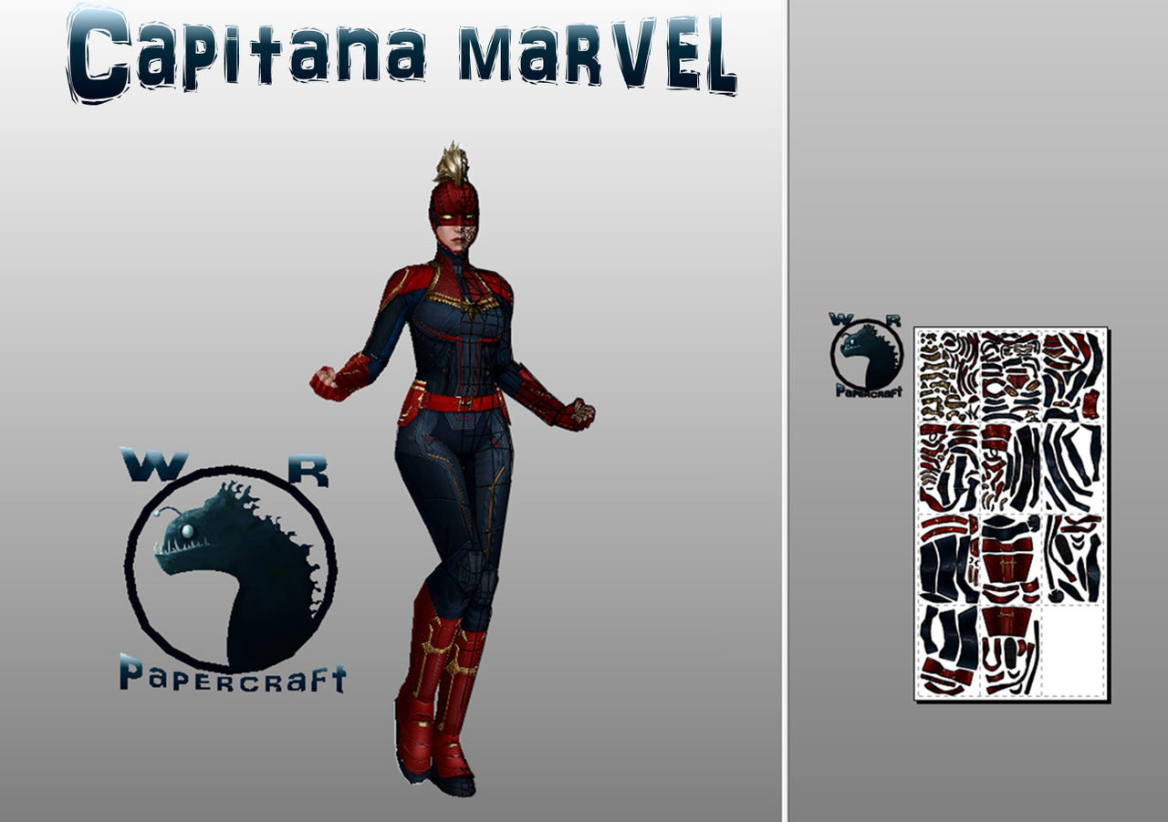 Captain marvel papercraft by WRPapercrafts on DeviantArt