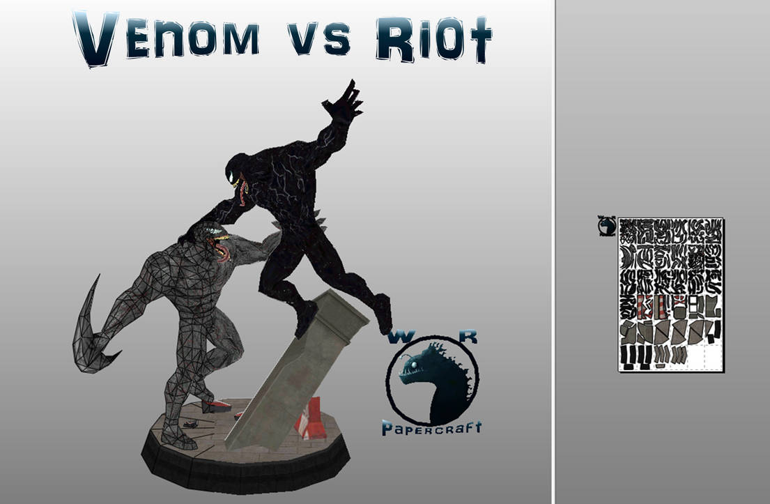 Venom vs Riot Papercraft by WRPapercrafts on DeviantArt