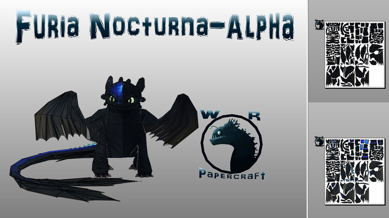 Toothless night fury papercraft by WRPapercrafts on DeviantArt