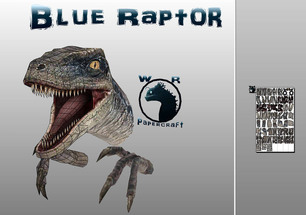 Blue Raptor-Pared Papercraft by WRPapercrafts on DeviantArt